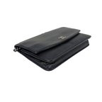 Sevruga Wallet On Chain Black Caviar Leather Silver Hardware Series 14