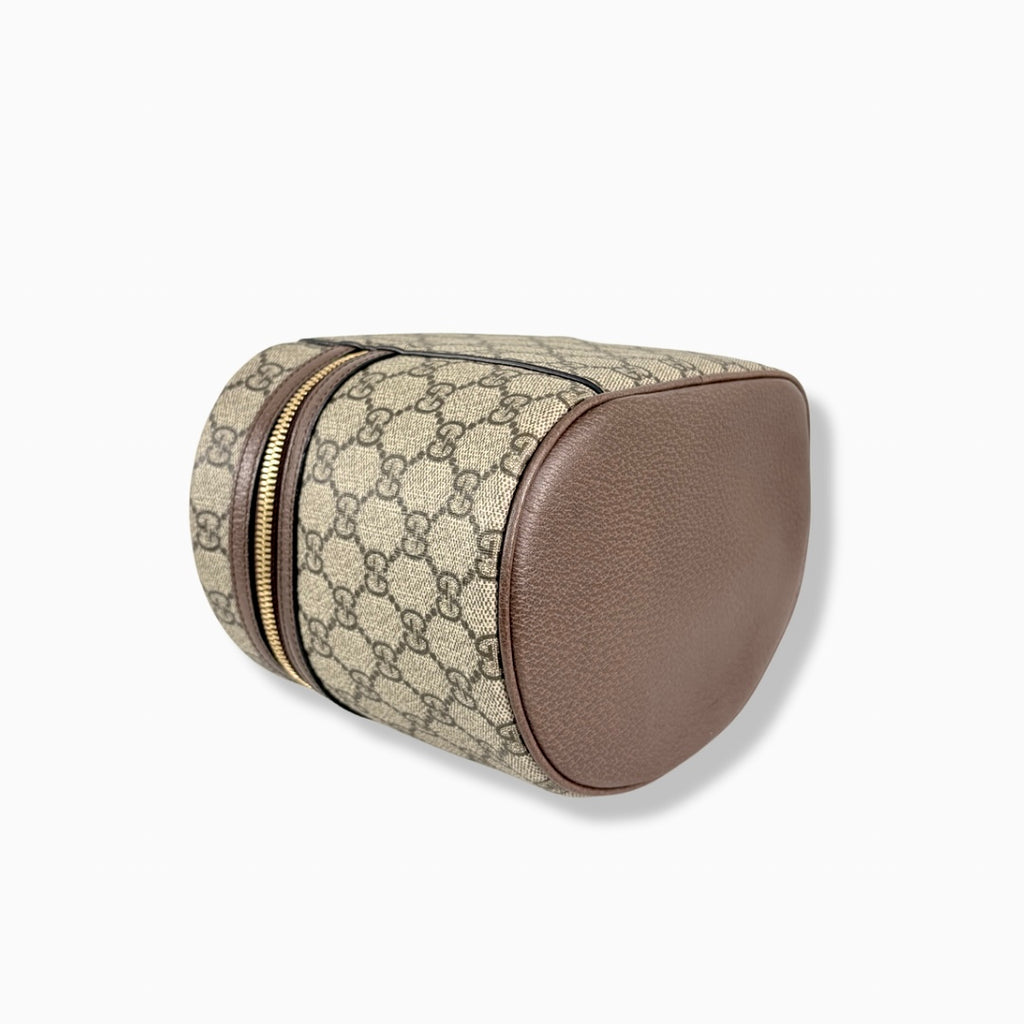 Ophidia Cosmetic Case GG Supreme Canvas Gold Hardware