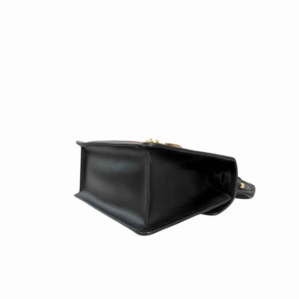 Sylvie Mini Black Cherry Line Gold Hardware