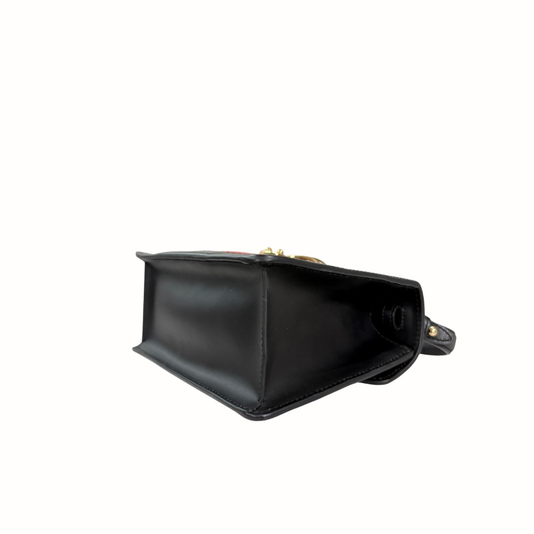 Sylvie Mini Black Cherry Line Gold Hardware