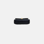24C Mini Flap Black Lambskin Leather Gold Hardware Microchip
