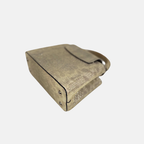 Lizard Capucines Metallic Gold Mini Bag  Silver Hardware