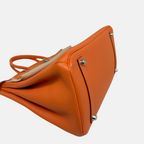 Birkin 35 Orange Togo Palladium Hardware Square N