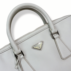 Saffiano Travel Galleria Briefcase/Laptop Bag White