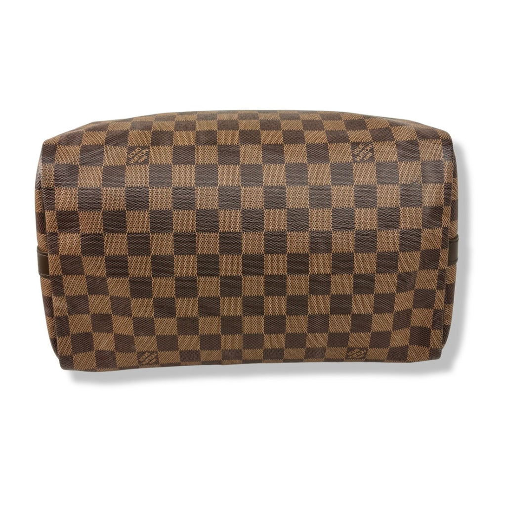 Speedy Bandoulière 30 Damier Ebene Leather Gold Hardware