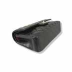 Classic Double Flap Medium Black Lambskin Leather Silver Hardware