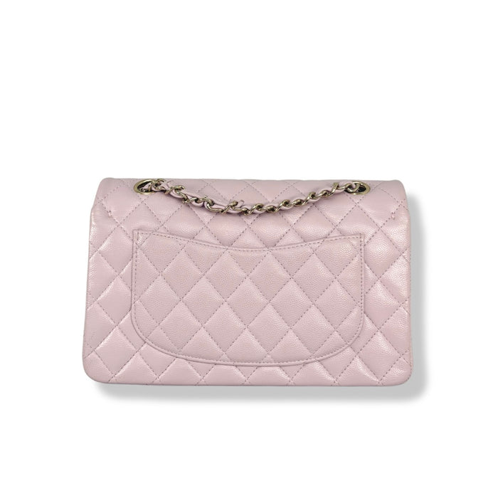 Classic Double Flap Lilac Small Caviar Leather Gold Hardware Series 31