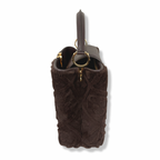 Capucines BB Brown Quilted Fur Gold Hardware