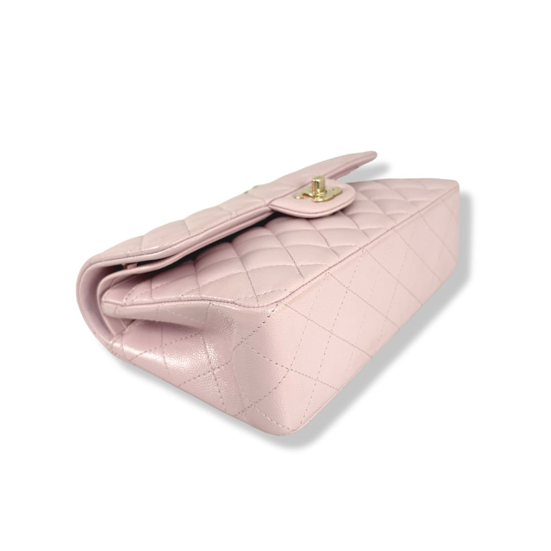 Classic Double Flap Lilac Small Gold Hardware Series 31