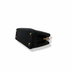 Capucines Black Taurillon Beige Handle Gold Hardware