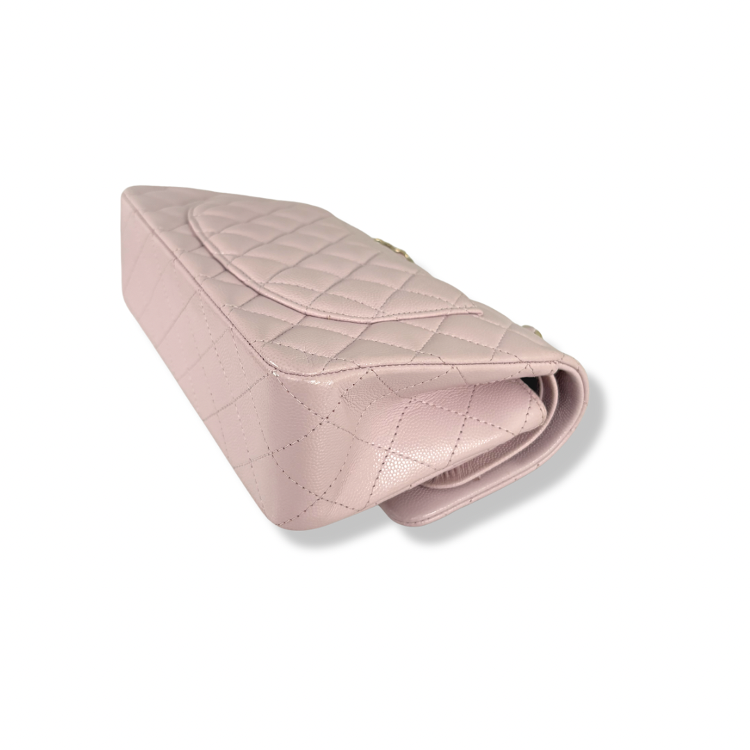 Classic Double Flap Lilac Small Gold Hardware Series 31