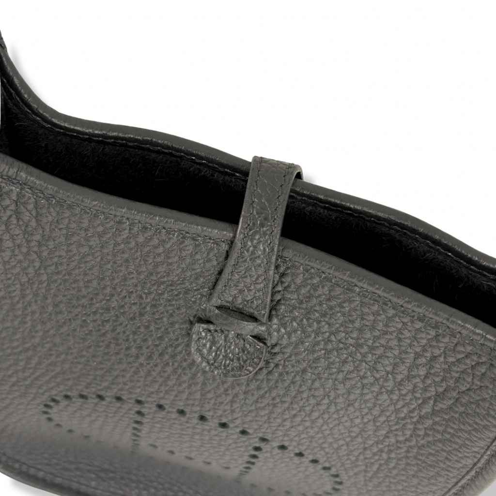 Hermès Mini Evelyne 16 TPM Black Taurillon Clemence Leather Gold Hardware