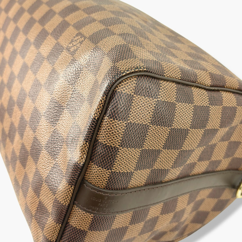 Speedy Bandoulière 30 Damier Ebene Leather Gold Hardware