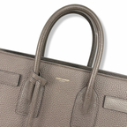 Sac De Jour Grey Grained Calfskin Leather