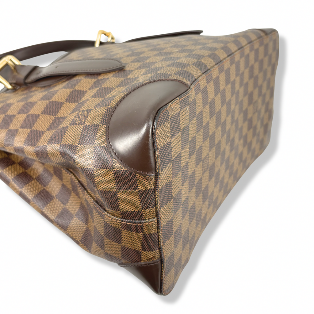Hampstead MM Damier Ebene Leather Gold Hardware