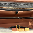 Capucines Black Taurillon Beige Handle Gold Hardware