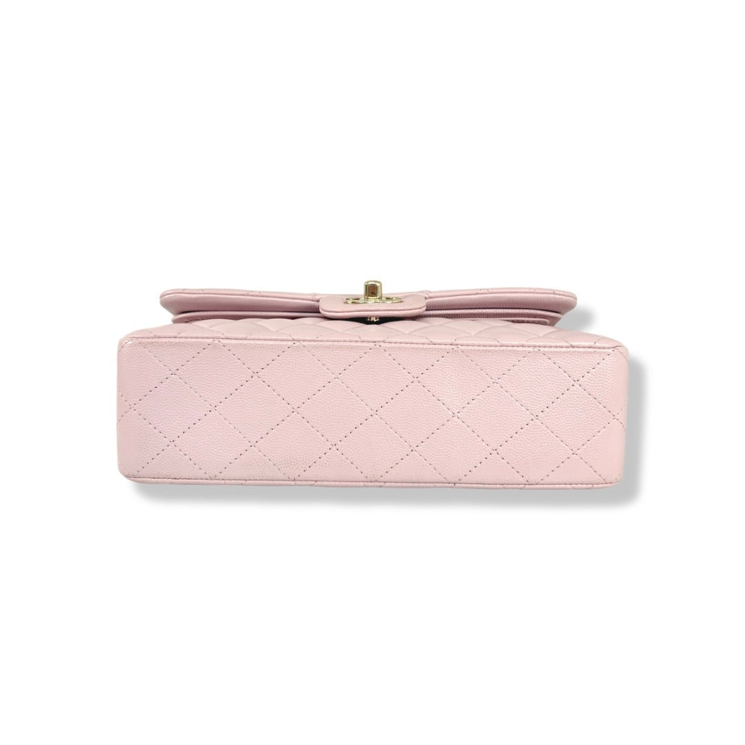 Classic Double Flap Lilac Small Gold Hardware Series 31