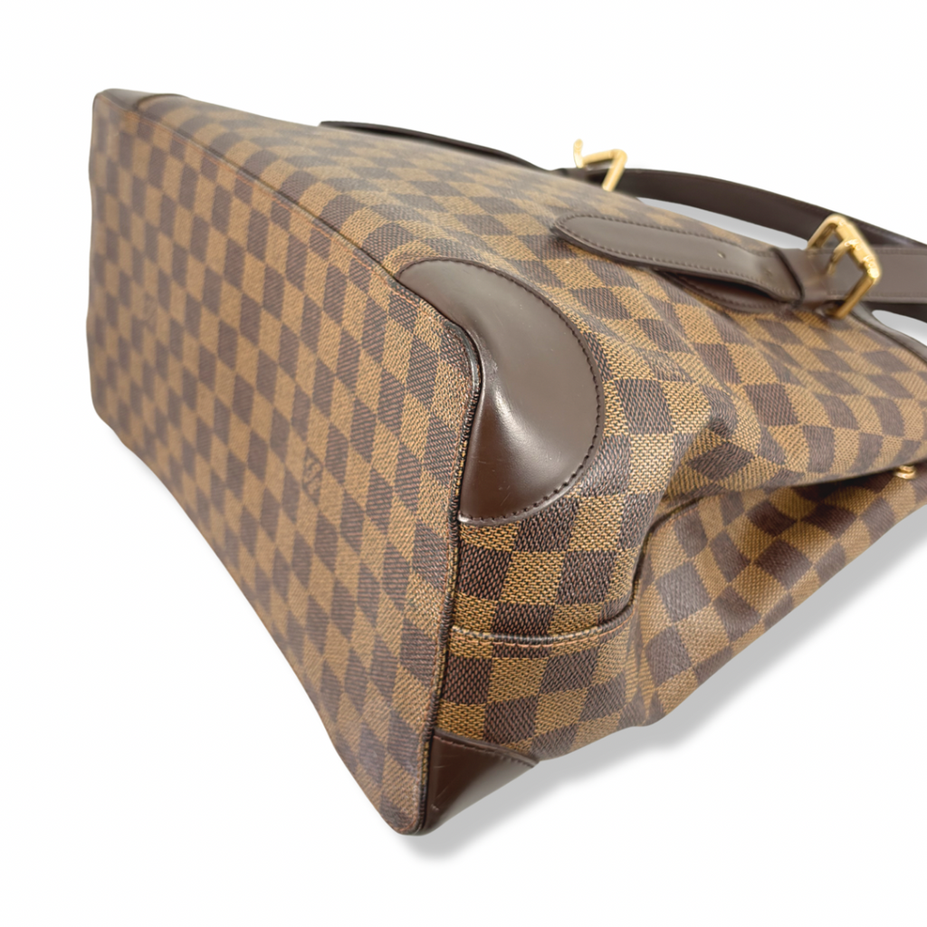 Hampstead MM Damier Ebene Leather Gold Hardware