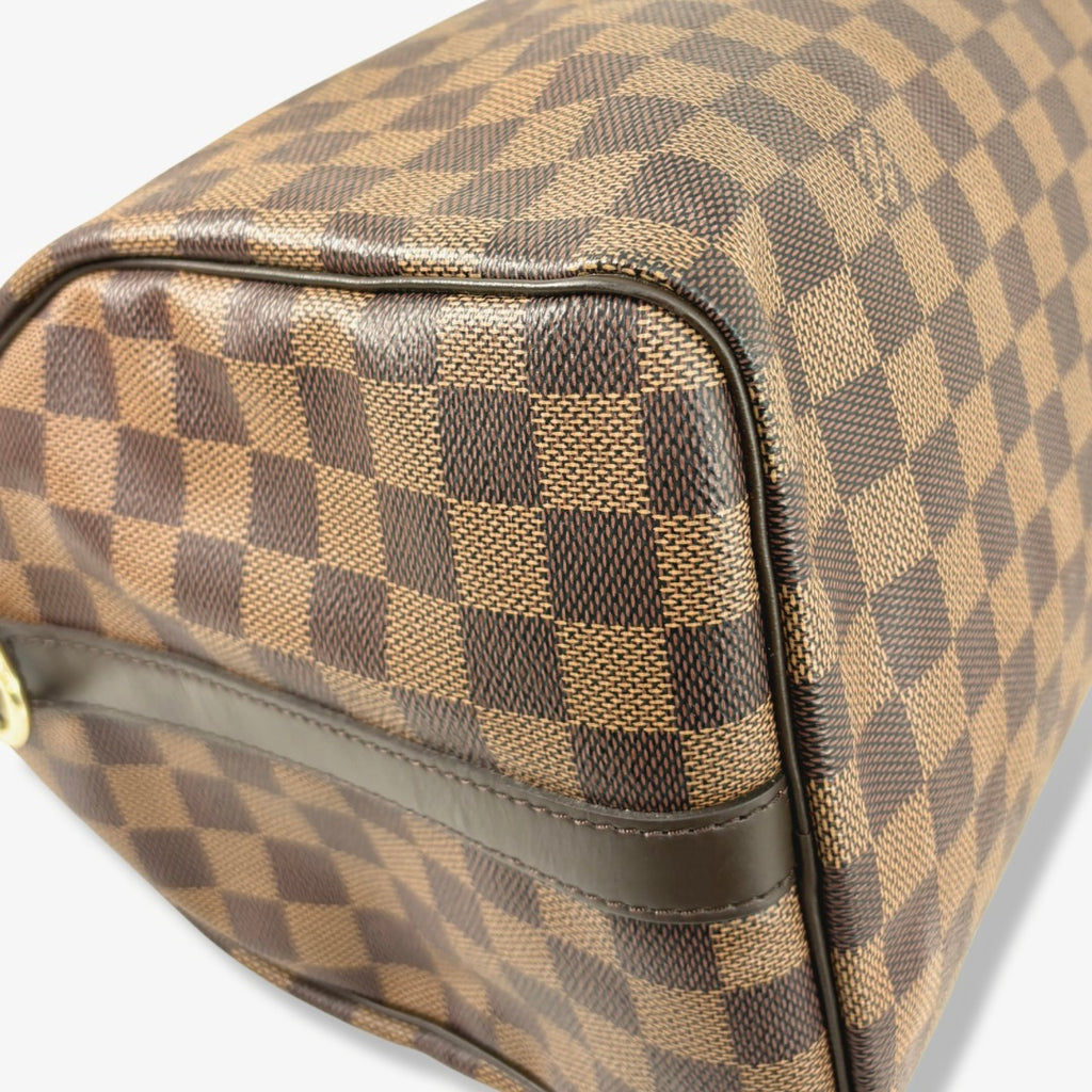 Speedy Bandoulière 30 Damier Ebene Leather Gold Hardware
