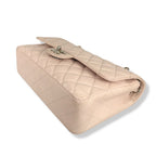 Classic Double Flap Medium Sakura Pink Caviar Leather Silver Hardware Series 19