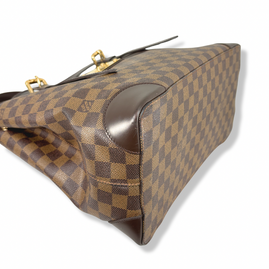 Hampstead MM Damier Ebene Leather Gold Hardware
