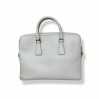 Saffiano Travel Galleria Briefcase/Laptop Bag White