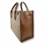 GG Supreme Canvas Small Tote Bag Beige & Ebony