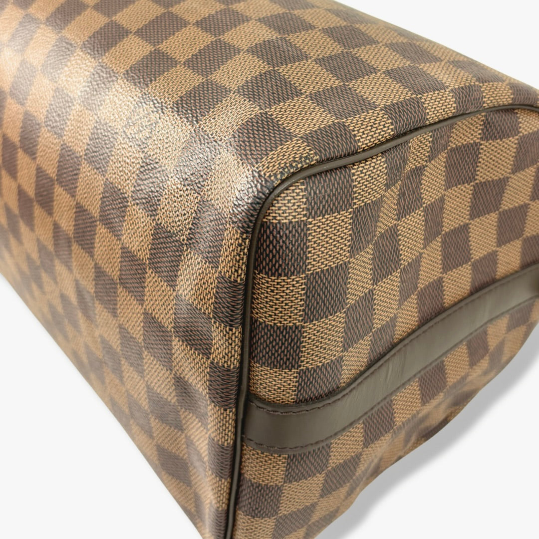 Speedy Bandoulière 30 Damier Ebene Leather Gold Hardware