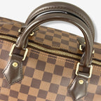 Speedy Bandoulière 30 Damier Ebene Leather Gold Hardware