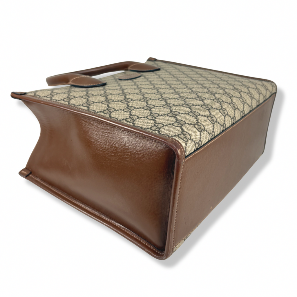 GG Supreme Canvas Small Tote Bag Beige & Ebony