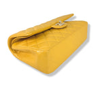 Classic Double Flap Medium Mustard Caviar Leather Gold Hardware