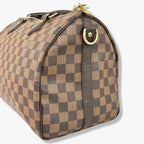 Speedy Bandoulière 30 Damier Ebene Leather Gold Hardware
