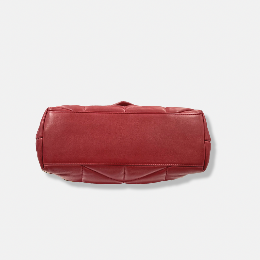 Loulou Puffer Small Red Lambskin Leather Gold Hardware