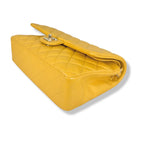 Classic Double Flap Medium Mustard Caviar Leather Gold Hardware