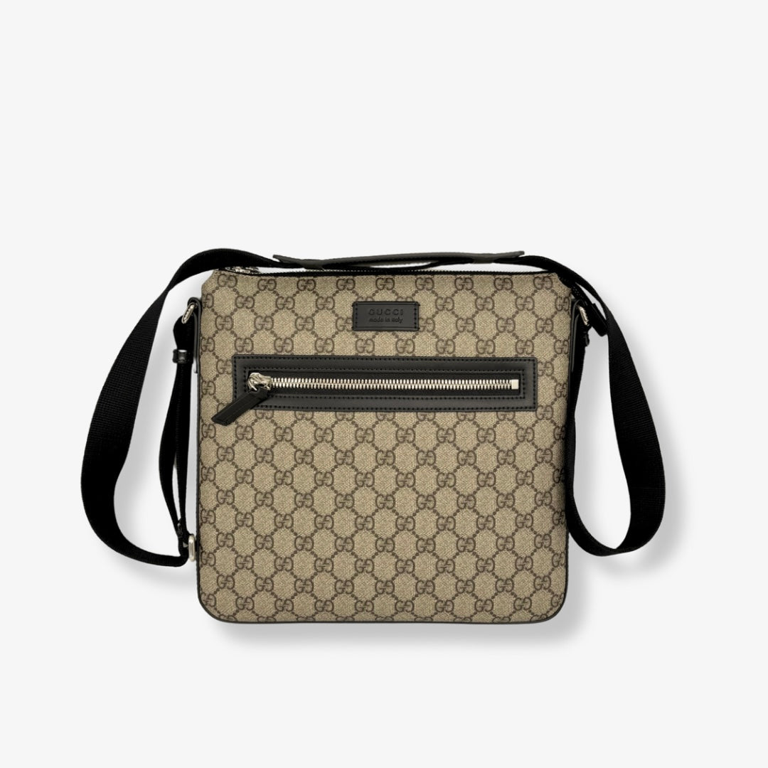 Messenger Bag GG Supreme Mono Silver Hardware