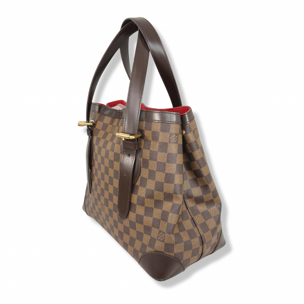 Hampstead MM Damier Ebene Leather Gold Hardware