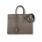 Sac De Jour Grey Grained Calfskin Leather