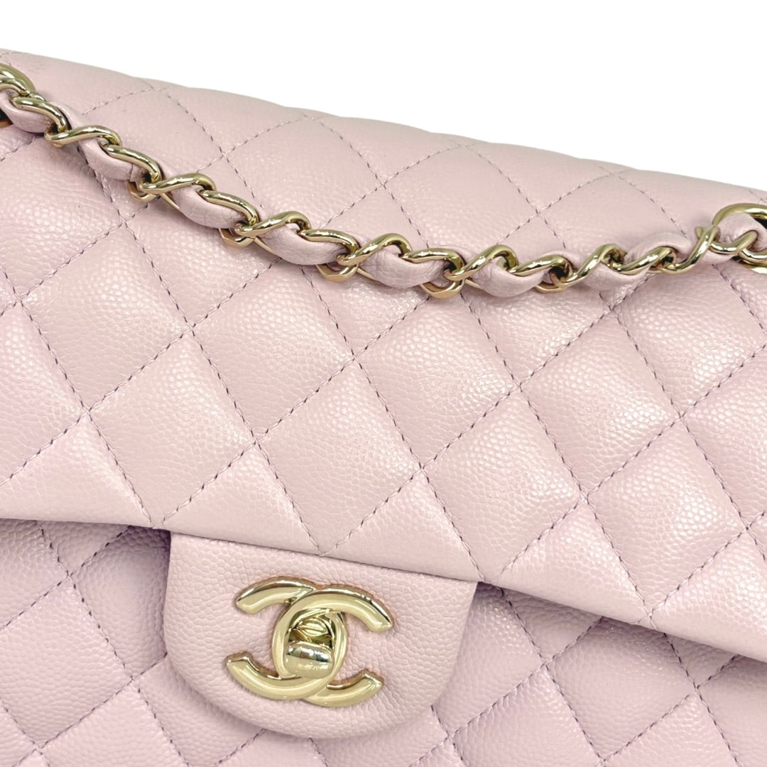 Classic Double Flap Lilac Small Gold Hardware Series 31