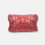Loulou Puffer Small Red Lambskin Leather Gold Hardware