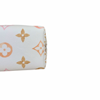 Speedy Bandouliere 25 Cream White Monogram Coated Canvas Gold Hardware