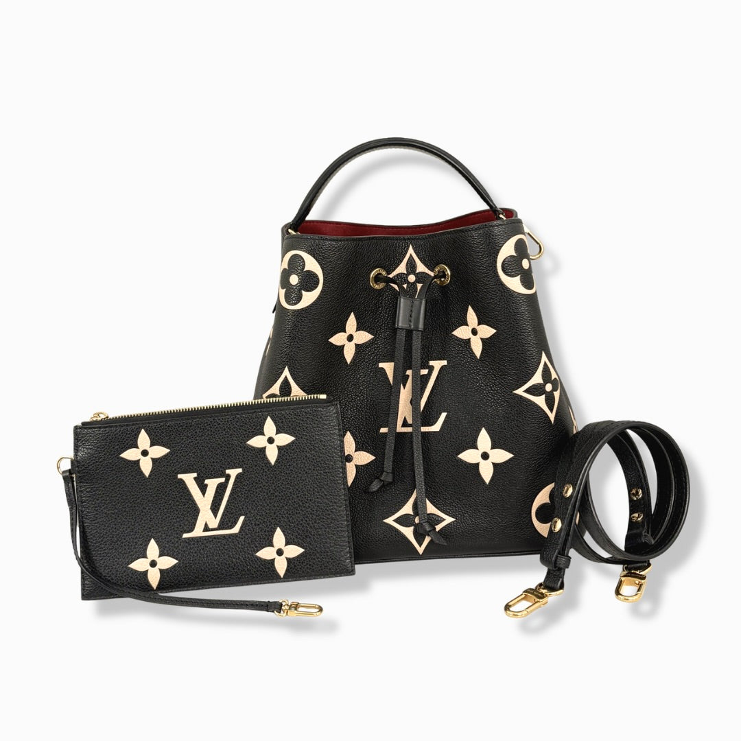 NéoNoé MM Bucket Bag Bicolor Monogram Empreinte Leather