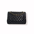 Classic Double Flap Jumbo Black Caviar Gold Hardware Series 22