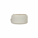 Round Clutch White Lambskin Leather Gold Hardware Series 31