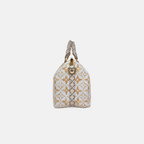 Speedy Bandouliere 25 Cream White Monogram Coated Canvas Gold Hardware