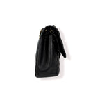 Classic Double Flap Jumbo Black Caviar Gold Hardware Series 22