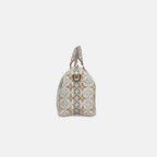 Speedy Bandouliere 25 Cream White Monogram Coated Canvas Gold Hardware