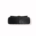 Classic Double Flap Jumbo Black Caviar Gold Hardware Series 22