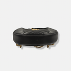 Half Moon Mini Bag Black GG Marmont Gold Hardware