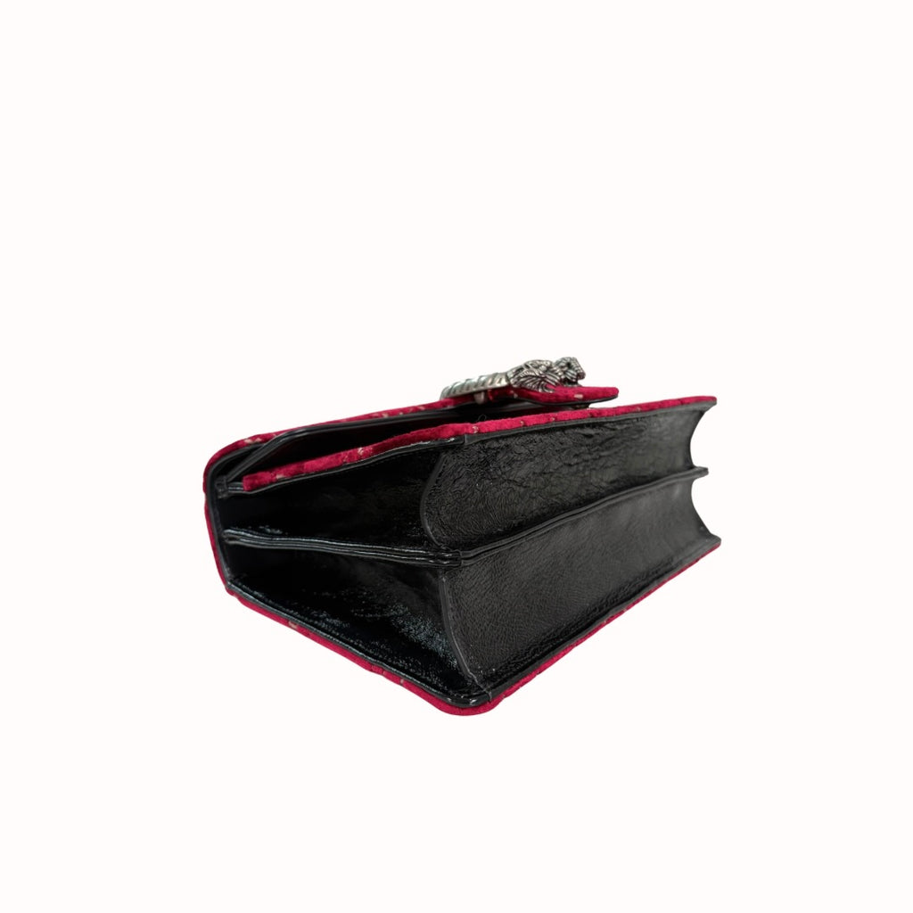 Dionysus GG Red Velvet Silver-Tone Hardware