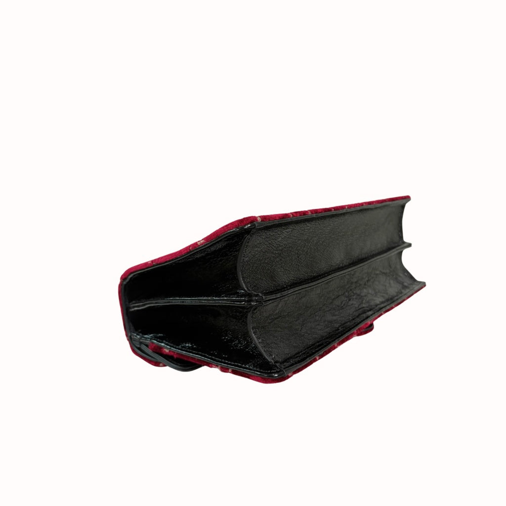 Dionysus GG Red Velvet Silver-Tone Hardware